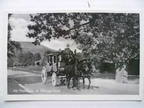 AK Die Postkutsche im Thüringer Wald