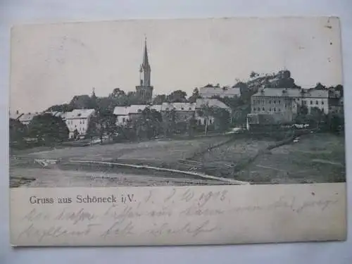 AK Schöneck i. Vogtland Teilansicht