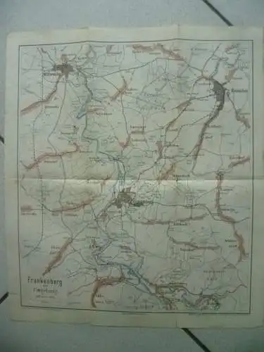 Karte von Frankenberg und Umgebung 1925