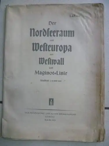 Landkarte Der Nordseeraum und Westeuropa 1940 List & von Bressendorf