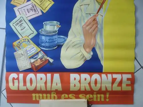 Großes Werbeplakat Gloria Bronze A. Baer & Co., Fürth, um 1930