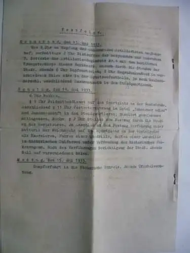 7. Sächs. Artillerietag Pirna 1933 Briefumschlag m. 2 Informationsschreiben