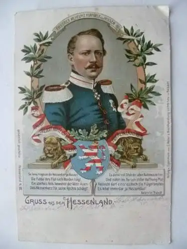 AK Gruß aus dem Hessenland Friedrich Wilhelm I. Kurfürst von Hessen