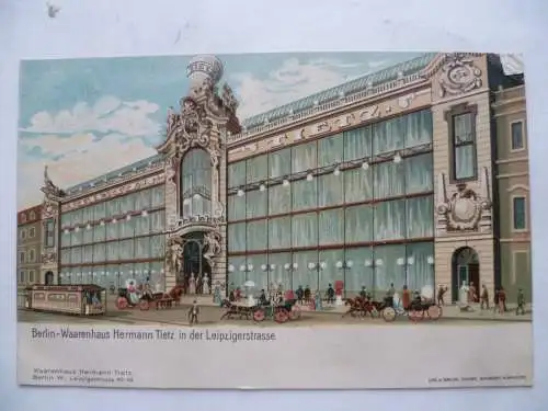 Litho-AK Berlin Warenhaus Hermann Tietz Leipziger Straße