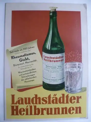 Große Werbepappe Lauchstädter Heilbrunnen 1960