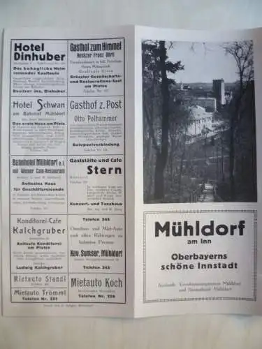 Mühldorf am Inn Werbeflyer um 1930