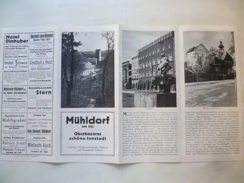 Mühldorf am Inn Werbeflyer um 1930