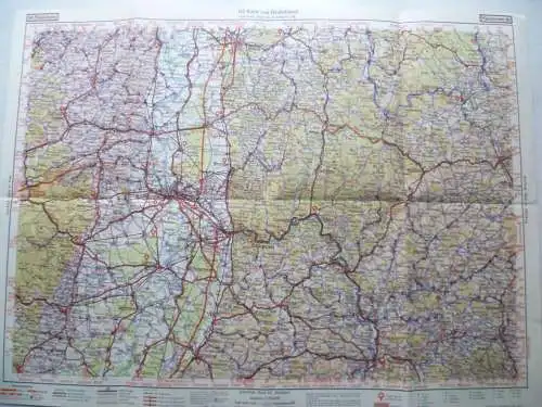 BZ-Karte 46 Mannheim Bad Kreuznach / Darmstadt / Heidelberg / Odenwald