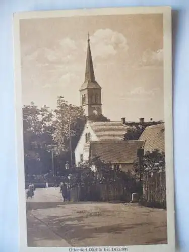 AK Ottendorf-Okrilla bei Dresden Kirche