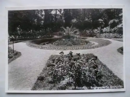 AK Komotau Rosengarten im Stadtpark