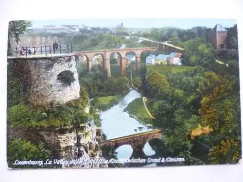 AK Luxembourg La Vallée del Alzette Die Alzette zwischen Grund und Clausen