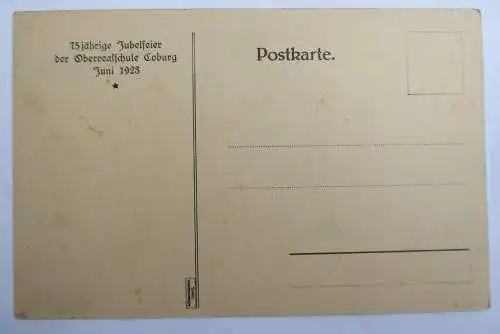 AK Willi Doelfel 75jährige Jubelfeier der Oberrealschule Coburg Juni 1923