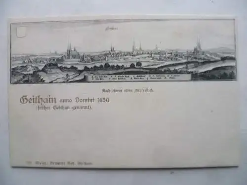 2 AK Geithain Anno Domini 1650 / Inneres der Kirche