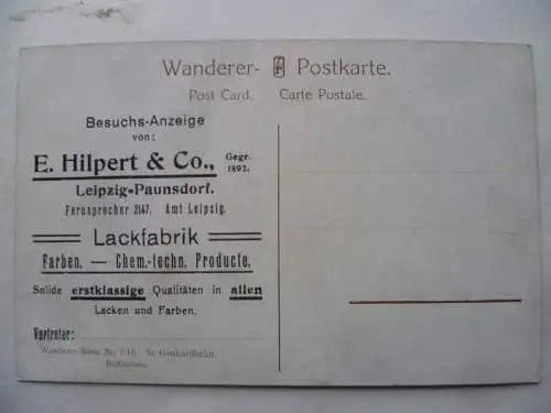 AK Bellinzona St. Gotthardbahn Vertreterkarte Leipzig