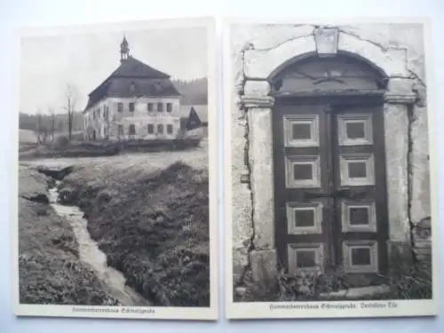 9x Heimatschutzpostkarte Schmalzgrube Hammerherrenhaus