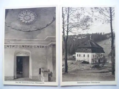 9x Heimatschutzpostkarte Schmalzgrube Hammerherrenhaus