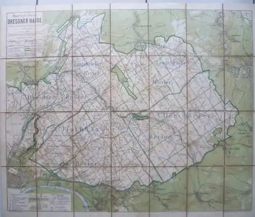 Meinholds Karte der Dresdner Haide Maßstab 1:18000