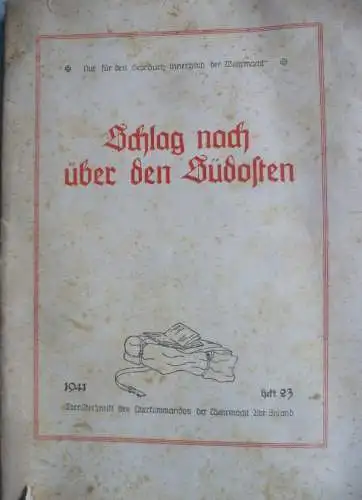 Karte II.WK Schlag nach über den Südosten (Balkanländer)