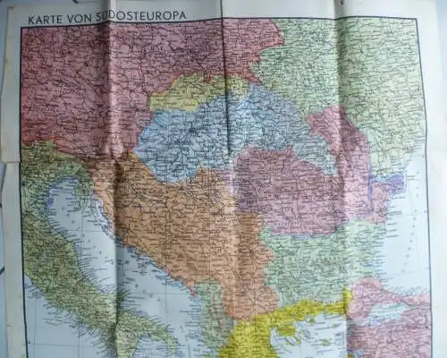 Karte II.WK Schlag nach über den Südosten (Balkanländer)