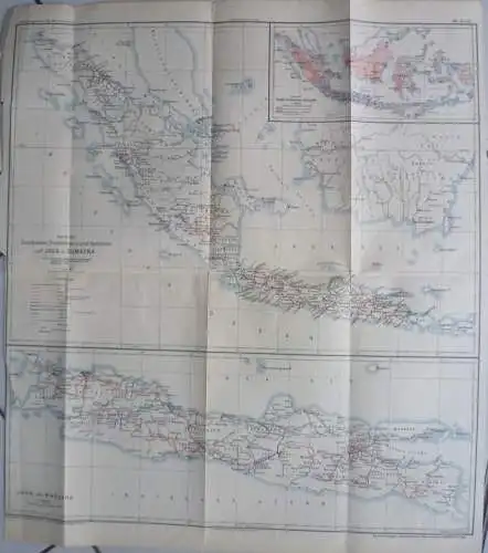 Karte der Eisenbahnen etc. von Java und Sumatra 1920