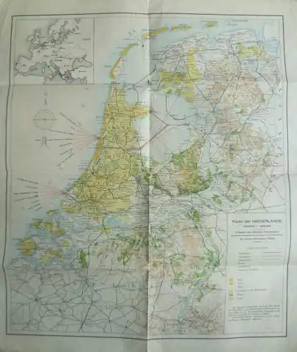 Karte der Niederlande Ausgabe des Offiziellen Verkehrsbüro um 1935