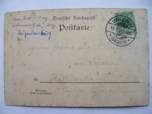 AK Vorläufer 1894 Schloss Augustusburg - Schellenberg