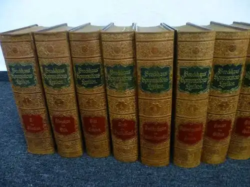 Brockhaus Konversations-Lexikon 16 Bände 1893-1895 dekorative Ausgabe