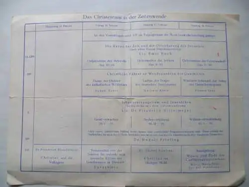 Tagungsprogramm Christengemeinschaft Dresden 1934