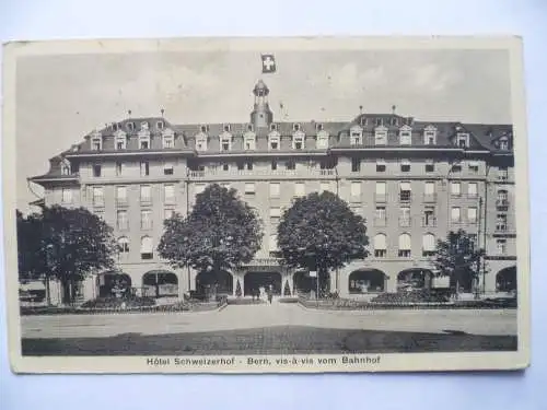 AK Bern Hotel Schweizerhof vis-a-vis vom Bahnhof