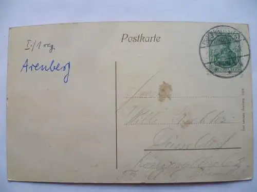 AK Gruss aus Arenberg genannt roter Hahn Straßenansicht