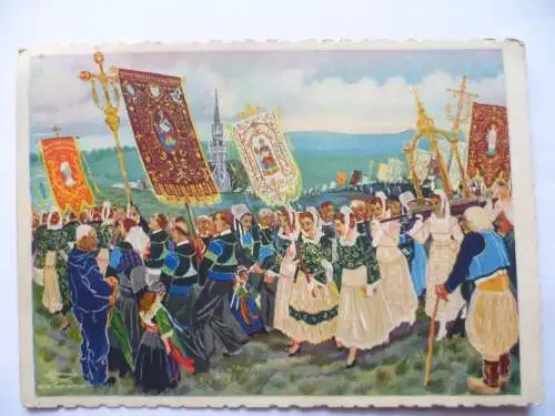 2 Künstler-AK Charles Homualk En Parcourant la Bretagne