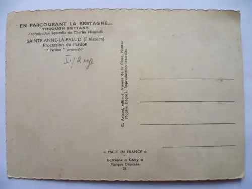 2 Künstler-AK Charles Homualk En Parcourant la Bretagne