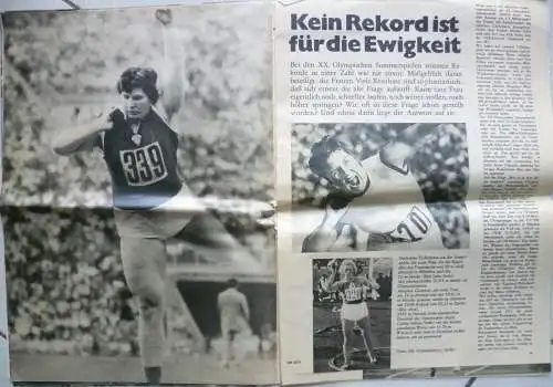 NBI Die Zeit im Bild 1. Oktoberheft 1972 Olympische Spiele München