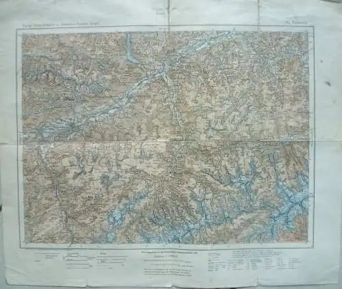 2 Karten Dt. Reich Ausgabe C 194 Mittenwald + 195 Karwendel 1:200000