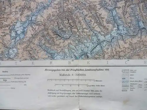 2 Karten Dt. Reich Ausgabe C 194 Mittenwald + 195 Karwendel 1:200000