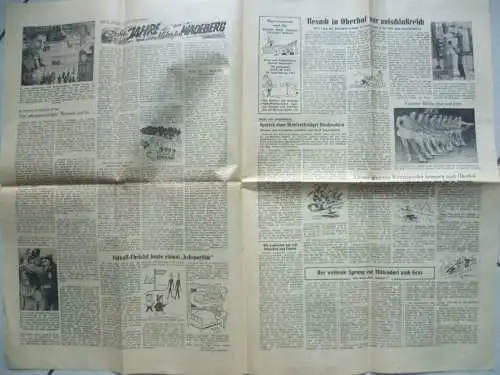 Sondernummer Junge Welt 1954 Deutsche Viererbob-Meisterschaften