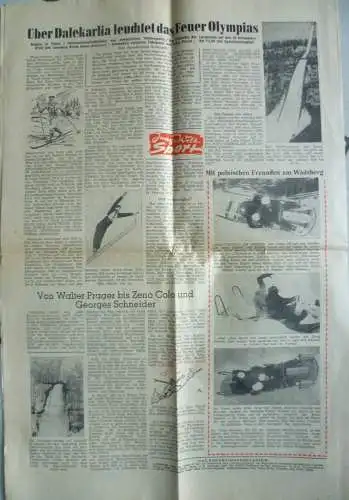 Sondernummer Junge Welt 1954 Deutsche Viererbob-Meisterschaften