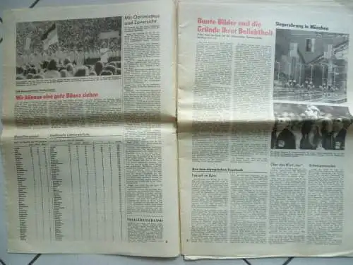 Neues Deutschland Sonderausgabe 1972 Olympische Spiele München