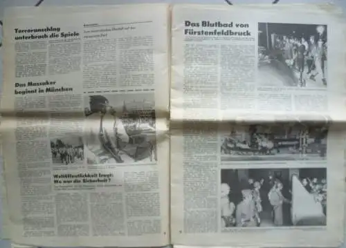 Neues Deutschland Sonderausgabe 1972 Olympische Spiele München
