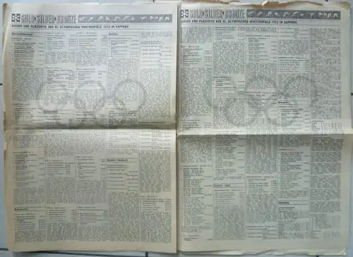 Neues Deutschland Sonderausgabe 1972 Olympische Spiele München