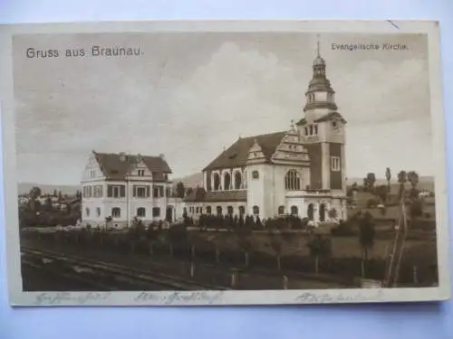 2 AK Braunau Sudetenland Kirchen