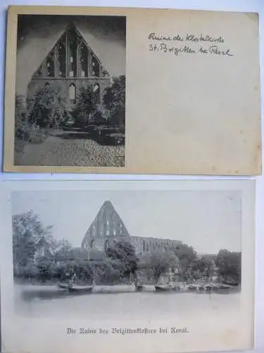 3 AK Reval / Talinn Ruinen des Brigittenklosters