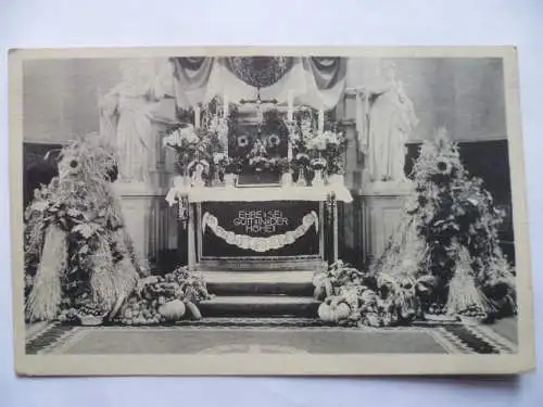 AK Dresden Kaditz Erntedankfest in der Emmauskirche Altar