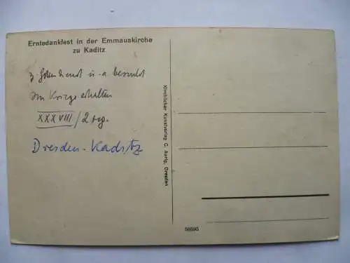 AK Dresden Kaditz Erntedankfest in der Emmauskirche Altar
