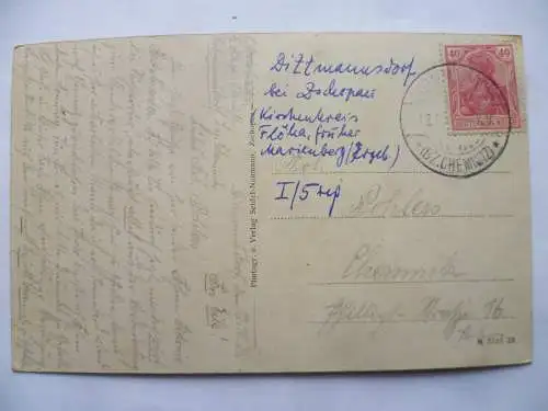 AK Dittmannsdorf Bez. Chemnitz Gasthaus zum Jägerhof