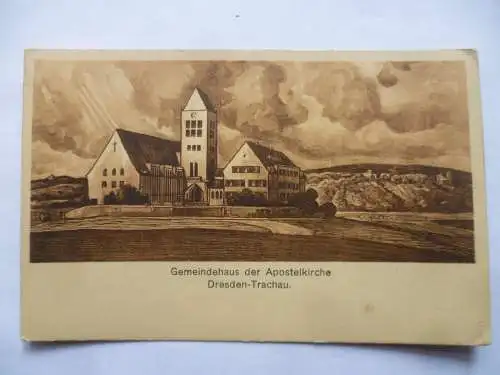 AK Dresden Trachau Gemeindehaus der Apostelkirche