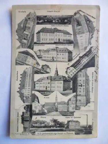 AK Chemnitz K.S. Landeserziehungs-Anstalt Mikrosko-Karte