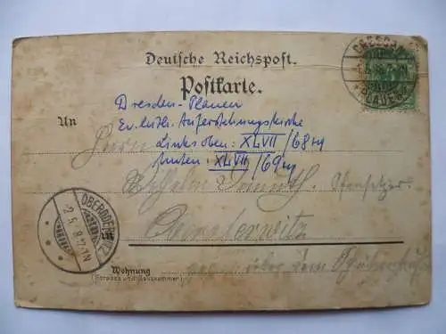 AK Vorläufer Plauen bei Dresden 4 Ansichten