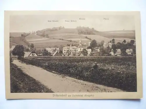 AK Dittersdorf am Zwönitztal Erzgebirge Ortsansicht