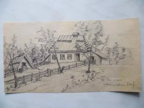 Ukraine Winniza 6 Aquarelle und Zeichnungen 1942 II. Weltkrieg